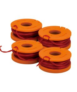 WORX WA0047 4-Pack String Trimmer Replacement Line, Orange