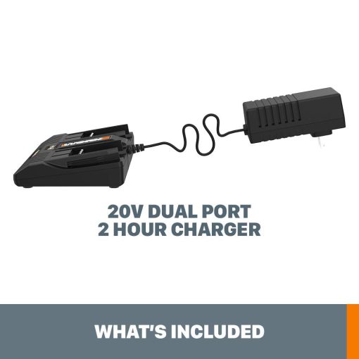 Worx WA3875 20V Li-ion Dual Port 2 Hour Charger - Image 4