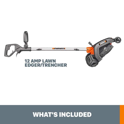 WORX WG896 12 Amp 7.5 Inch Corded Electric Lawn Edger & Trencher, Orange and Black - Image 2
