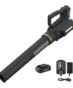 WORX WG547 20V Cordless Leaf Blower, Electric Blower with Turbine Fan, Blowers for Lawn Care with 2 Speed Control, Battery & Charger Included