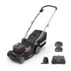 WORX Nitro 40V 16" Cordless Lawn Mower w/Brushless Motor 2.0 & Intellicut, 2-in-1 Electric Mower w/Mulch Blade, Lightweight Push Lawn Mower for 1/4 Acre WG737 – Batteries & Charger Included