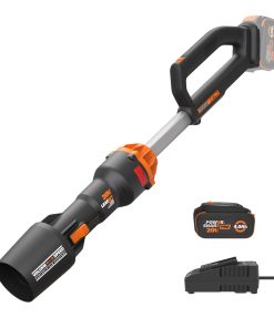 WORX Nitro WG543 20V Cordless Leaf Blower, Electric Blower with 410CFM & 130MPH, Blowers for Lawn Care with 3.8 Lbs, Battery & Charger Included