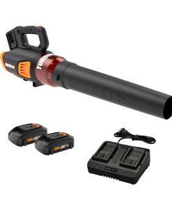 WORX WG584 40V Cordless Leaf Blower, Electric Blower for Lawn Care wth Brushless Motor, 2 Batteries & Charger Included