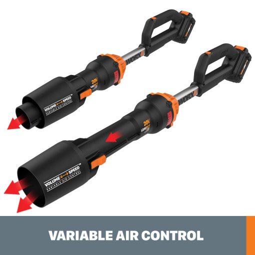 WORX Nitro WG543.9 20V Cordless Leaf Blower, Electric Blower with 410CFM & 130MPH, Blowers for Lawn Care with 2.3 Lbs, Battery & Charger Not Included - Image 5