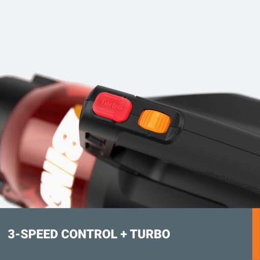 WORX WG584 40V Cordless Leaf Blower, Electric Blower for Lawn Care wth Brushless Motor, 2 Batteries & Charger Included - Image 3