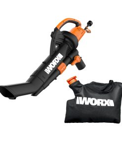 WORX WG509 12 Amp Trivac, 3 in 1 Electric Leaf Blower, Leaf Vacuum & Leaf Mulcher for Lawn Care