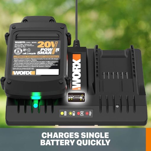 Worx WA3875 20V Li-ion Dual Port 2 Hour Charger - Image 7
