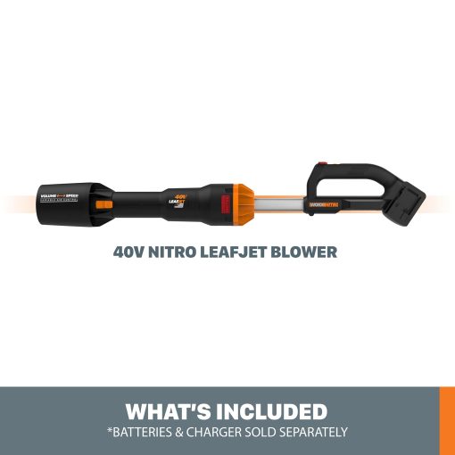 WORX Nitro WG585.9 40V Cordless Leaf Blower, Electric Blower with 620CFM & 165MPH, Blowers for Lawn Care with Brushless Motor & 3 Speed Control, 2 Batteries & Charger Not Included - Image 4