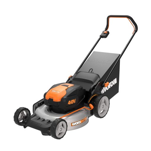 Worx Nitro 40V 20" Cordless Lawn Mower, 3-in-1 Electric Mower with Collapsible Handle, Push Lawn Mower with 7-Position Height Adjustment – 2 Batteries & Charger Included