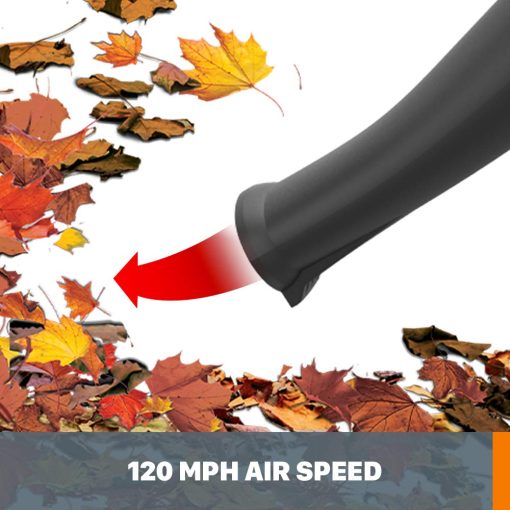 WORX WG545.9 20V Cordless Leaf Blower, Electric Blowers for Lawn Care with 120 MPH & 2.7 Lbs, Long Nozzle Design for Narrow Spaces with Cleaning Attachments, Battery & Charger Not Included - Image 5