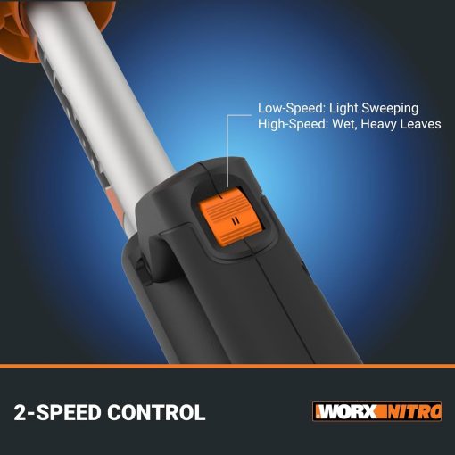 WORX Nitro WG543 20V Cordless Leaf Blower, Electric Blower with 410CFM & 130MPH, Blowers for Lawn Care with 3.8 Lbs, Battery & Charger Included - Image 3
