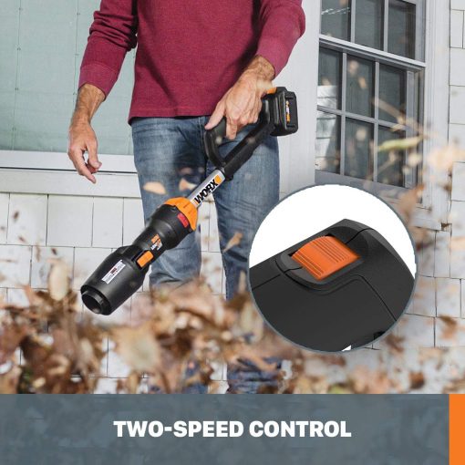 WORX Nitro WG543.9 20V Cordless Leaf Blower, Electric Blower with 410CFM & 130MPH, Blowers for Lawn Care with 2.3 Lbs, Battery & Charger Not Included - Image 4