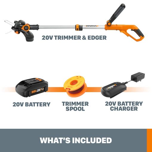 WORX Cordless String Trimmer 20V 2 in 1 Trimmer and Edger WG162 (Battery & Charger Included) - Image 4