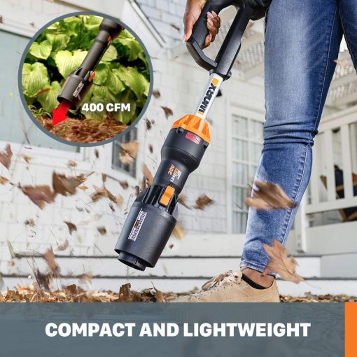 WORX Nitro WG543.9 20V Cordless Leaf Blower, Electric Blower with 410CFM & 130MPH, Blowers for Lawn Care with 2.3 Lbs, Battery & Charger Not Included - Image 6