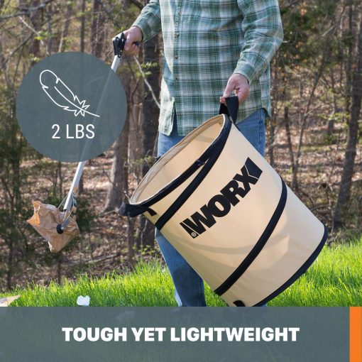 Worx WA0030 Landscaping 26-Gallon Collapsible Yard Waste Bag/Leaf Bin - Image 3