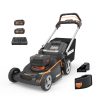 WORX Nitro 40V 21" Cordless Lawn Mower with Aerodeck & Intellicut, Electric Mower with Variable Speed, Self-propelled Lawn Mower WG760 – (2) PowerShare 5.0Ah Batteries & Charger Included