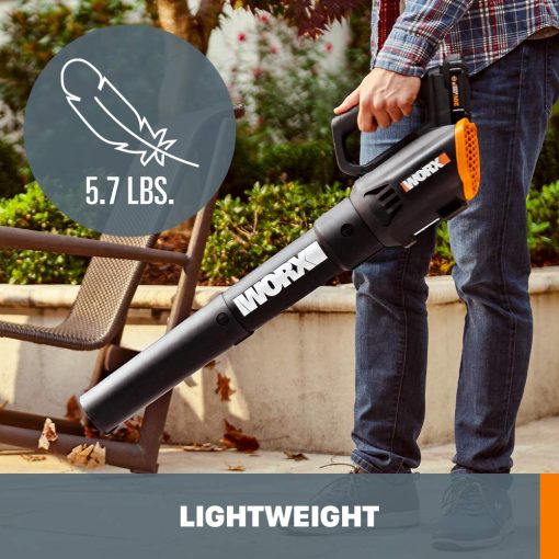 Worx 20V String Trimmer Cordless & Edger 3.0 + Leaf Blower Cordless with Battery and Charger Turbine, Black and Orange - Image 6