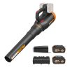 WORX Nitro WG581.1 40V Cordless Leaf Blower, Quiet Electric Blower for Lawn Care with 530CFM & 180MPH, 2 Batteries & Charger Included