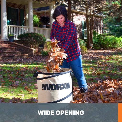 Worx WA0030 Landscaping 26-Gallon Collapsible Yard Waste Bag/Leaf Bin - Image 5