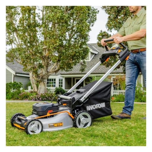 Worx 40V Cordless Lawn Mower, Electric Mower with Brushless Motor, 3-in-1 Self-Propelled Lawn Mower WG753-2 Batteries & Charger Included - Image 4
