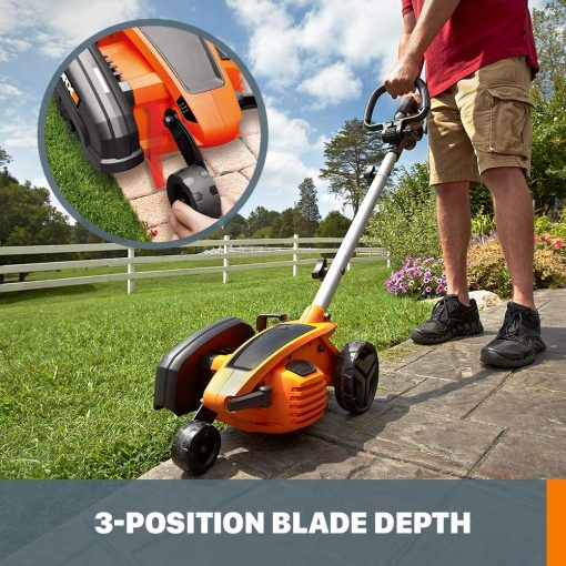 WORX WG896 12 Amp 7.5 Inch Corded Electric Lawn Edger & Trencher, Orange and Black - Image 3