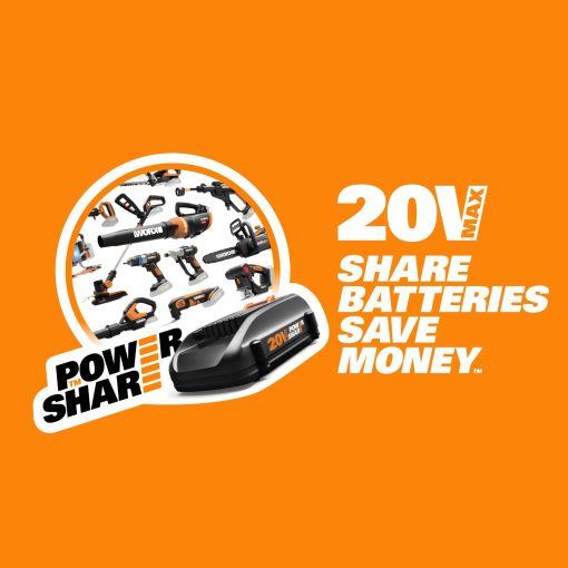 WORX WG545.1 20V Cordless Leaf Blower, Electric Blowers for Lawn Care with 120 MPH & 3.5 Lbs, Long Nozzle Design for Narrow Spaces with Cleaning Attachments, Battery & Charger Included - Image 6