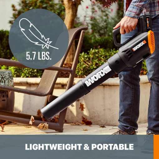 WORX WG547.9 20V Cordless Leaf Blower, Electric Blower with Turbine Fan, Blowers for Lawn Care with 2 Speed Control, Battery & Charger Not Included - Image 4