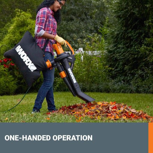 WORX WG509 12 Amp Trivac, 3 in 1 Electric Leaf Blower, Leaf Vacuum & Leaf Mulcher for Lawn Care - Image 3