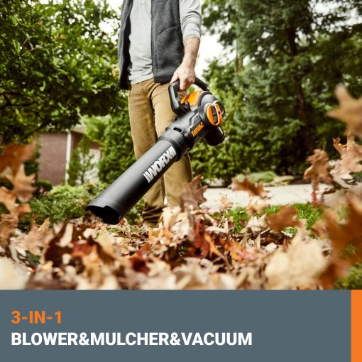 WORX WG512 12 Amp Trivac, 3 in 1 Electric Leaf Blower, Leaf Vacuum & Leaf Mulcher for Lawn Care - Image 7