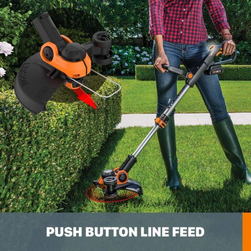 Worx String Trimmer Cordless 3.0 20V PowerShare 12" Edger & Weed Trimmer (Battery and Charger Not Included) WG163.9 - Image 5