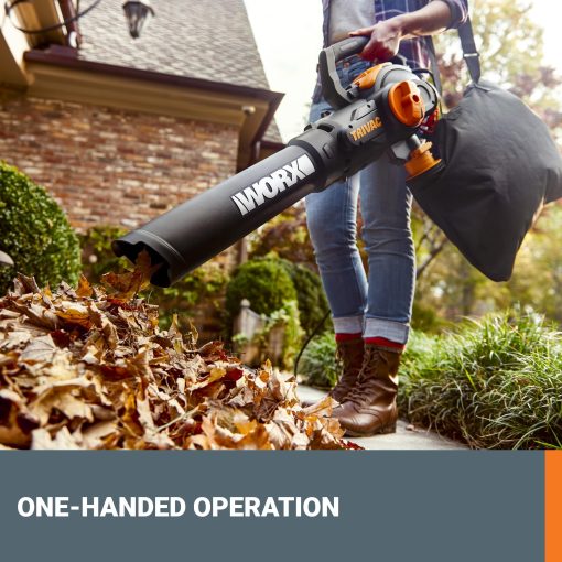 WORX WG512 12 Amp Trivac, 3 in 1 Electric Leaf Blower, Leaf Vacuum & Leaf Mulcher for Lawn Care - Image 3