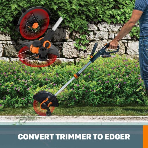 Worx String Trimmer Cordless 3.0 20V PowerShare 12" Edger & Weed Trimmer (Battery and Charger Not Included) WG163.9 - Image 7