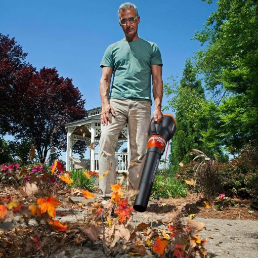 WORX WG520 12 Amp Turbine 600 Electric Leaf Blower - Image 5