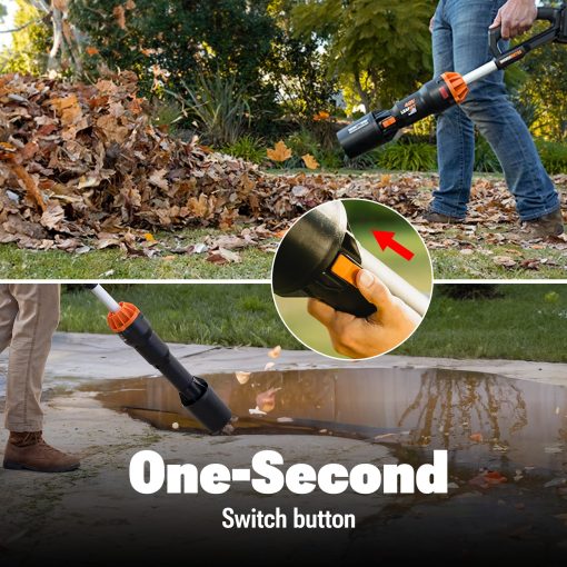 WORX Nitro WG585 40V Cordless Leaf Blower, Electric Blower with 620CFM & 165MPH, Blowers for Lawn Care with Brushless Motor & 3 Speed Control, 2 Batteries & Charger Included - Image 6