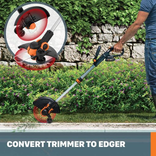 WORX WG911 20V PowerShare Lawn Mower and Grass Trimmer (Batteries & Charger Included) - Image 3