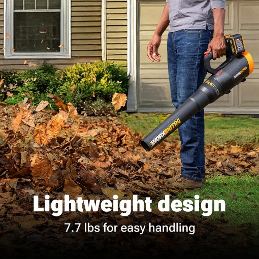 WORX Nitro WG581.1 40V Cordless Leaf Blower, Quiet Electric Blower for Lawn Care with 530CFM & 180MPH, 2 Batteries & Charger Included - Image 4