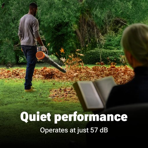 WORX Nitro WG581.1 40V Cordless Leaf Blower, Quiet Electric Blower for Lawn Care with 530CFM & 180MPH, 2 Batteries & Charger Included - Image 7