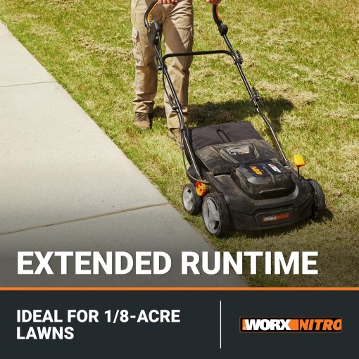 Worx Nitro 40V Cordless 14" Lawn Dethatcher w/ Brushless Motor, 2-in-1 Dethatcher and Scarifier Removes Deep Thatch, Dethatcher Cordless Tool to Improve Grass Health - 2 Batteries & Charger Included - Image 8